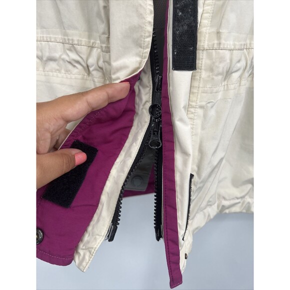 Marmot Women’s White Full Zip Hooded Ski Shell Jacket Medium M detachable Hood - Picture 14 of 14